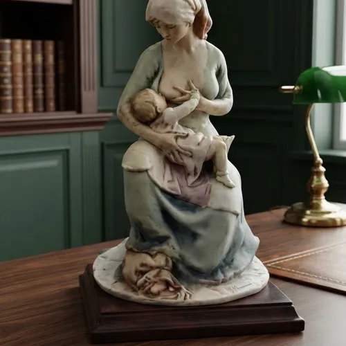 Venduto da beep: Statuina Ceramica Maternità Vintage | Scultura Artigianale Introvabile